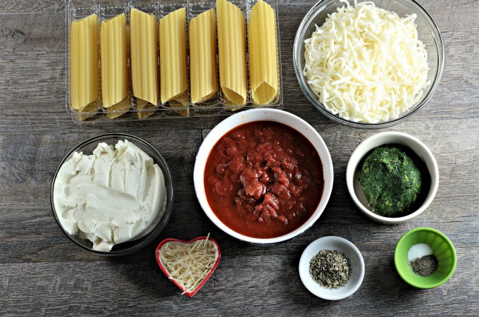  Spinach Manicotti features ricotta, mozzarella, and Parmesan cheese, spinach, jar sauce and is a super easy meatless dish that is also very nutritious.