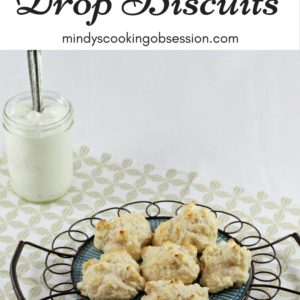 Looking for a light and easy drop biscuit recipe? This recipe was adapted from a Pillsbury cookbook and uses low-fat plain yogurt making it healthier.