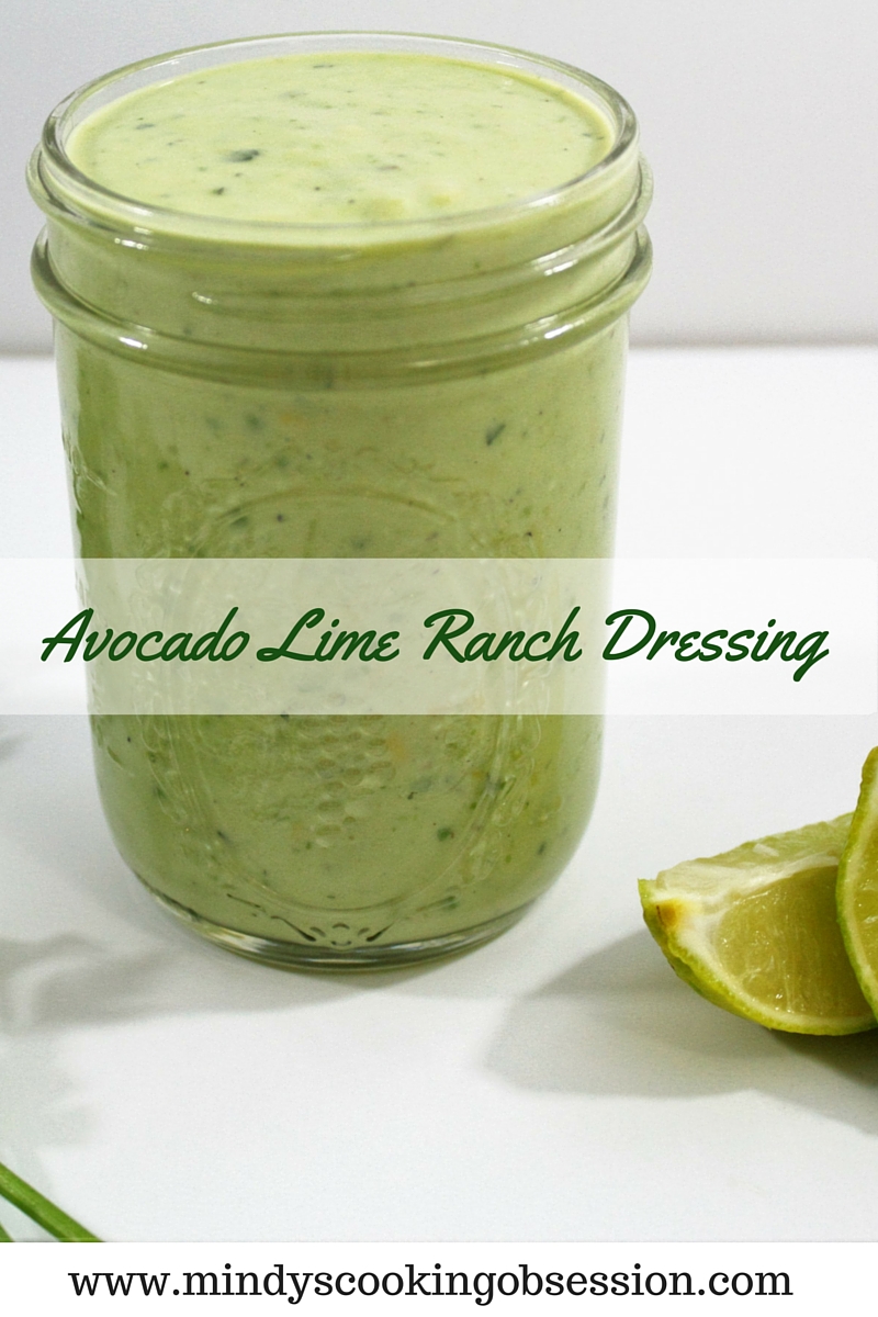 Avocado Lime Ranch Dressing combines avocados, lime juice, yogurt, mayo, milk and Hidden Valley Ranch dressing mix to make this versatile dressing. 