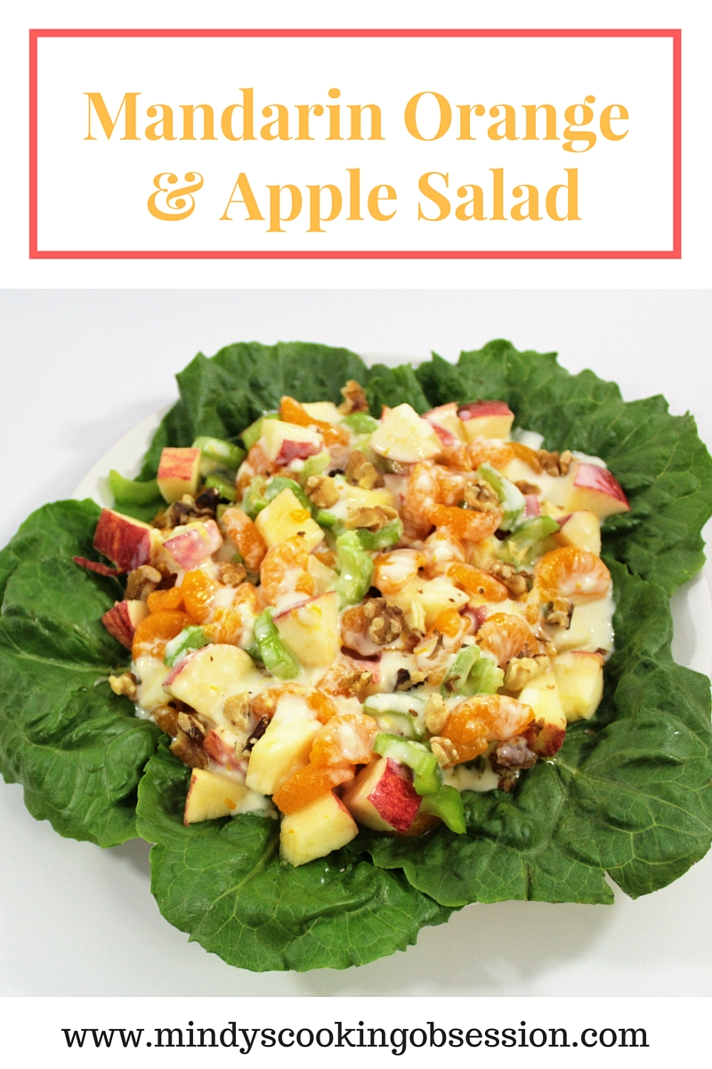 Mandarin oranges, apple, celery, walnuts, mayonnaise, milk, a lemon, and sugar are all you need to make this delicious Mandarin Orange & Apple Salad. 