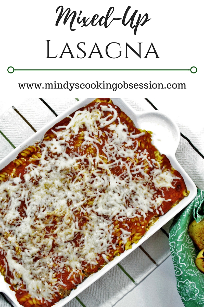 Mixed-Up Lasagna combines rotini, ground beef, onion, cheeses, Italian seasoning and jar pasta sauce to make an easier version of this classic dish.