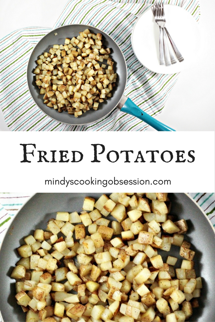 These Fried Potatoes (taters) are tender and fluffy on the inside, crisp and flavorful on the outside. Easy and worth the time it takes to make them. 
