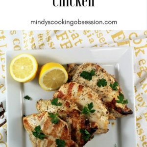 Lemon Pepper Chicken is tangy and peppery. A 6-ingredient lemon pepper marinade makes the chicken tender and juicy. Great cooked inside or grilled outdoors.