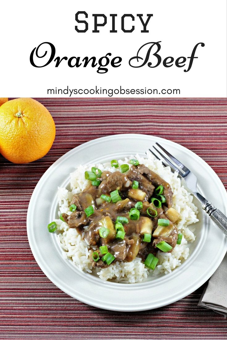 Spicy Orange Beef is light and healthy. Fresh orange juice and soy sauce are the base for the sauce. Crushed red pepper gives it a kick. Serve over rice.