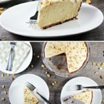 This 6 ingredient no bake Peanut Butter Pie features chocolate crust, Cool Whip, cream cheese, powdered sugar, chopped nuts and of course, peanut butter.