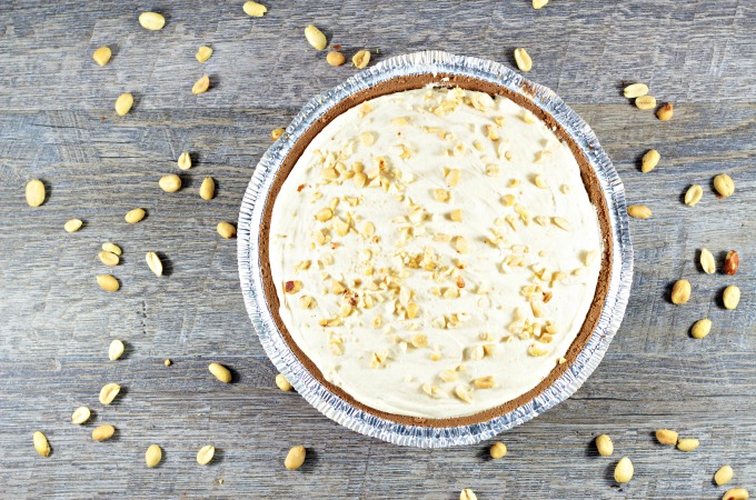 This 6 ingredient no bake Peanut Butter Pie features chocolate crust, Cool Whip, cream cheese, powdered sugar, chopped nuts and of course, peanut butter. 
