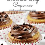 Peanut Butter Chocolate Chip Cupcakes: Made from scratch, super easy and quick. Adapted from Martha Stewart and topped with Dark Chocolate Frosting.