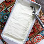 No churn Sugar Cookie Ice Cream only requires 3 ingredients; heavy cream, sweetened condensed milk and International Delight Creamer. Simple and delicious!