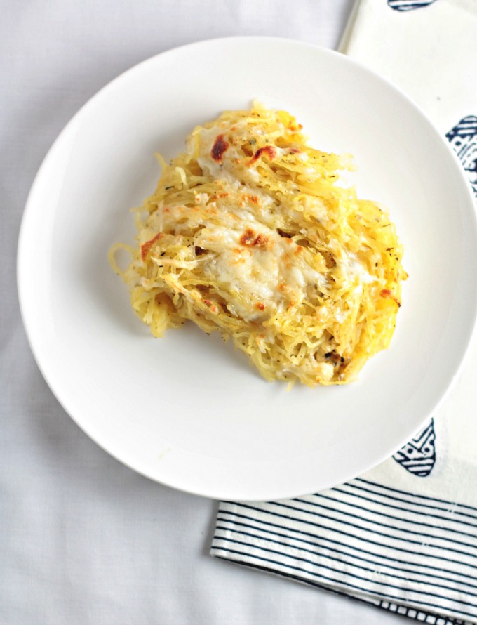 Italian Herbs and Cheese Spaghetti Squash is delicious and easy to prepare. It makes the perfect side dish, but could also be served as the main course.