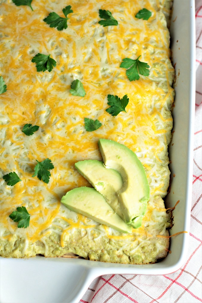 Skinny Beef Enchiladas with Creamy Avocado Sauce is a great low calorie and lowfat version of this classic Mexican dish. Easy, nutritious, and delicious!
