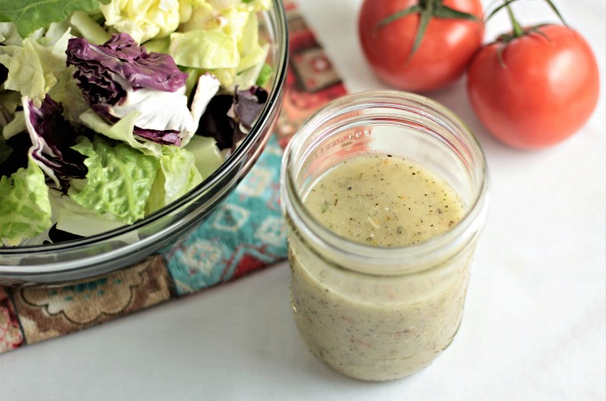 Olive Garden Creamy Italian Dressing (copycat) transforms store bought salad dressing into a creamy and tangy dressing like the popular restaurant.