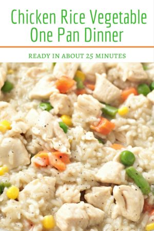 Chicken Rice Vegetable One Pan Dinner - Mindy's Cooking Obsession