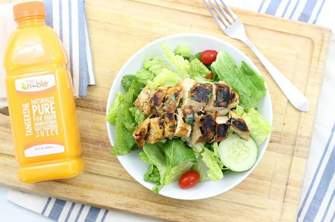 35 Amazing Grilled Chicken Recipes has grilled chicken in the form of kabobs, salads, sandwiches, wings, thighs, breasts, and even a mashed potato bowl.