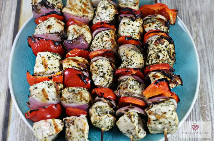 35 Amazing Grilled Chicken Recipes has grilled chicken in the form of kabobs, salads, sandwiches, wings, thighs, breasts, and even a mashed potato bowl.