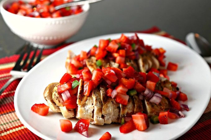 35 Amazing Grilled Chicken Recipes has grilled chicken in the form of kabobs, salads, sandwiches, wings, thighs, breasts, and even a mashed potato bowl.