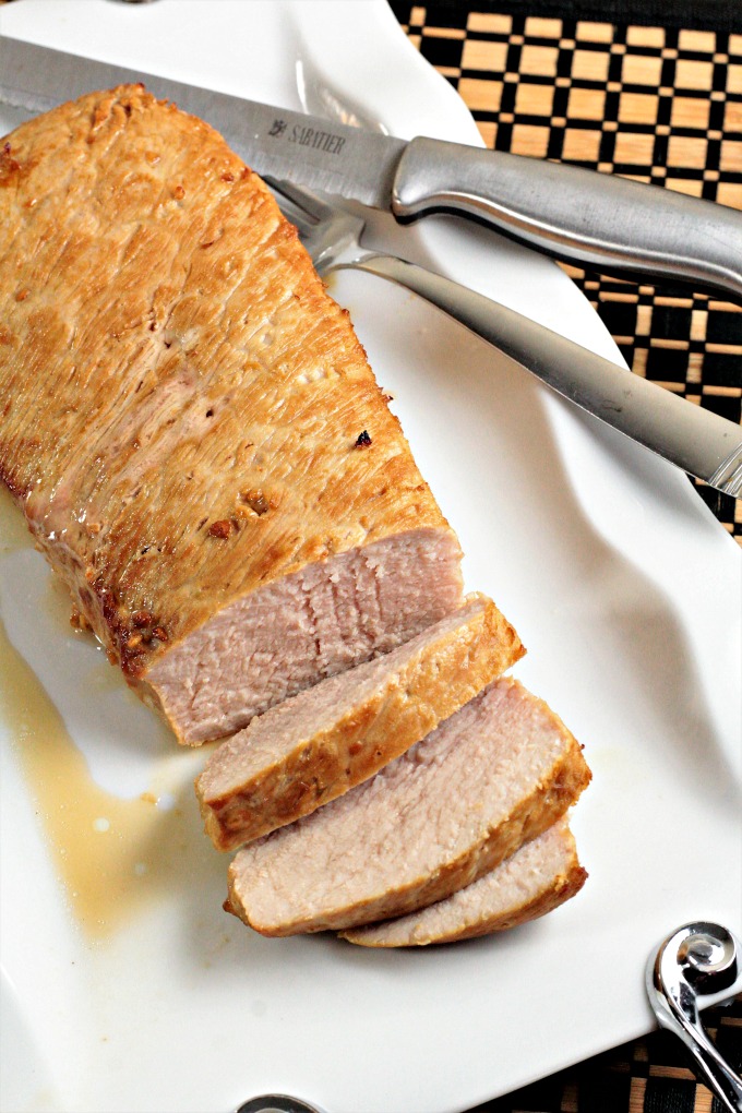 Easy Marinated Pork Tenderloin is marinated in a marinade of olive oil, soy sauce, Worcestershire sauce, brown sugar, and Dijon mustard, tender and juicy!