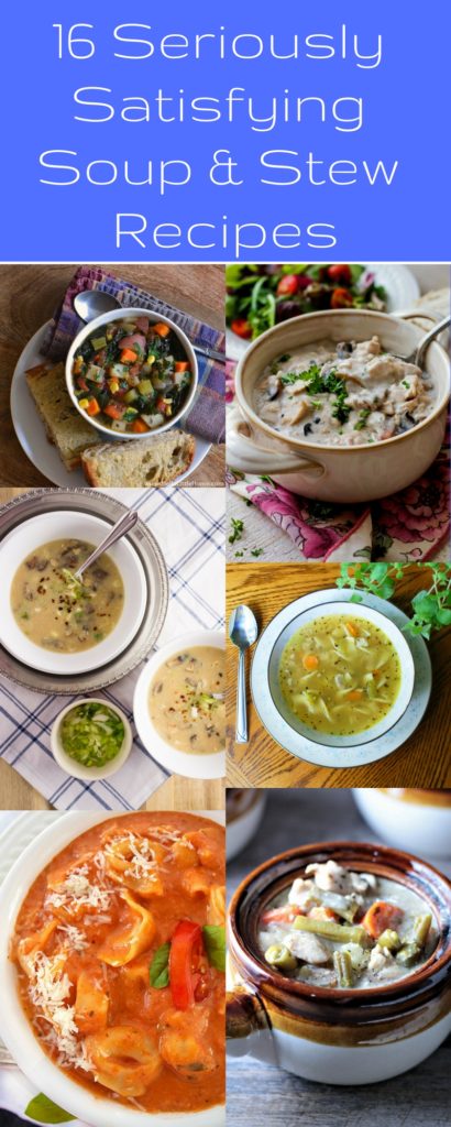 16 Seriously Satisfying Soup & Stew Recipes features everything from chicken soup to stew to chili to vegetarian soups to curry. Perfect for fall or winter!