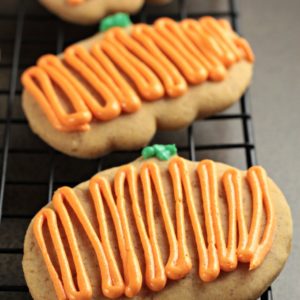 Pumpkin Spice Sugar Cookies are easy to roll and cut out into your favorite shapes. The dough is tasty and easy to work with. A great seasonal cookie!