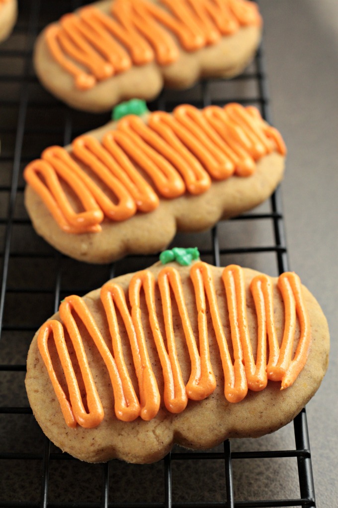 Pumpkin Spice Sugar Cookies are easy to roll and cut out into your favorite shapes. The dough is tasty and easy to work with. A great seasonal cookie!