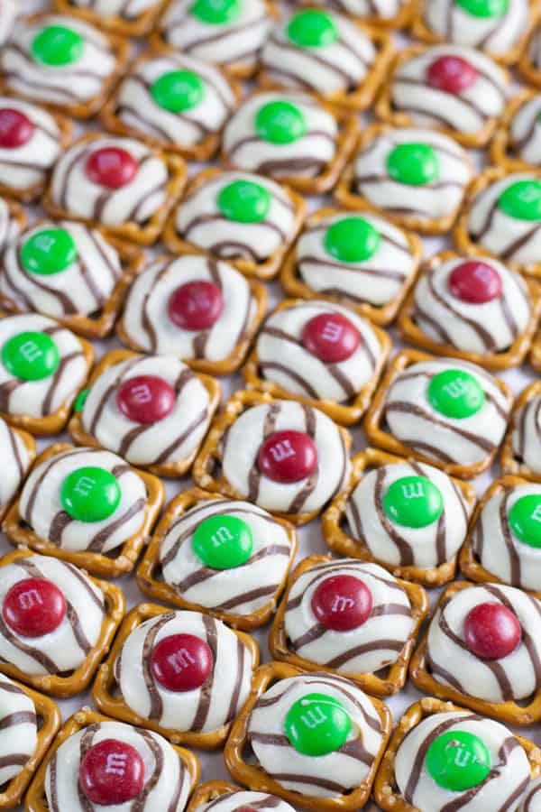 M & M's Hershey Hugs Pretzel Bites Mindy's Cooking Obsession