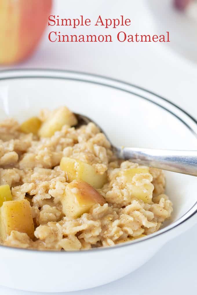 Simple Apple Cinnamon Oatmeal is quick, easy and nutritious breakfast. With just 4 common ingredients it is an extremenly healthy way to start your day. 