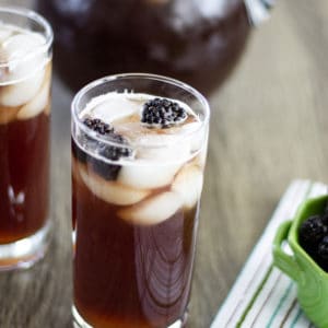 Blackberry Sweet Iced Tea is a refreshing summer time beverage featuring black tea, fresh blackberries, sugar, and a little baking soda.
