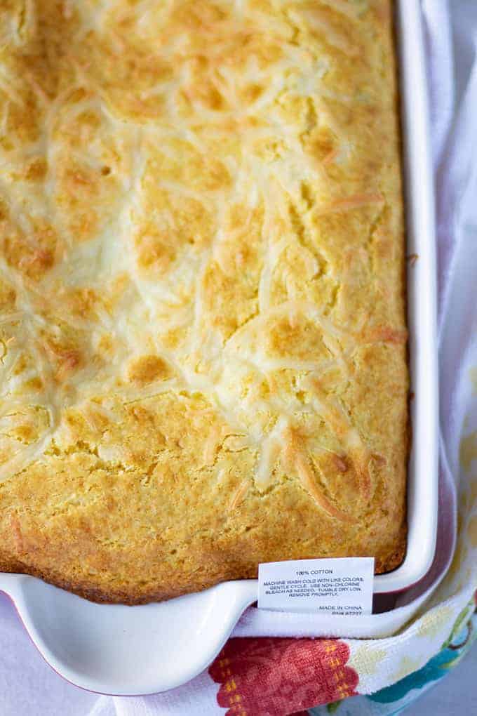 Jalapeno Pepper Jack Cornbread is a spicy treat made with boxed corn muffin mix and yellow cake mix along with jalapenos and pepper jack cheese! 