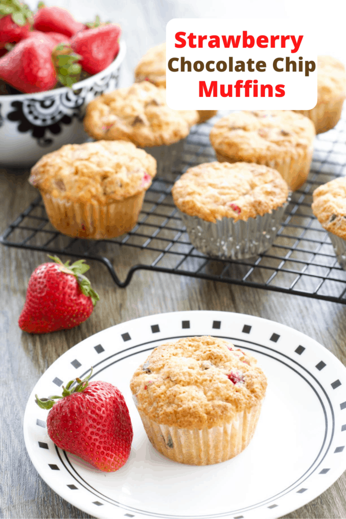 Strawberry Chocolate Chip Muffins have the perfect combination of strawberries and chocolate. Easy to make and bursting with fresh flavor. 