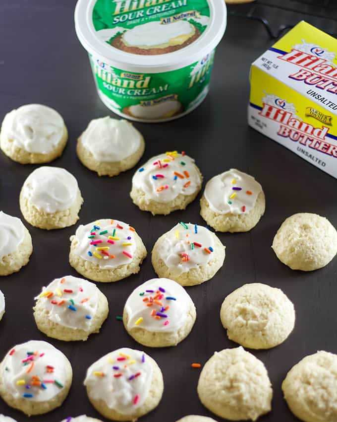 Glazed Sour Cream Cookies are soft and fluffy cake like cookies that are sure to become a favorite for holidays and parties all year around. 