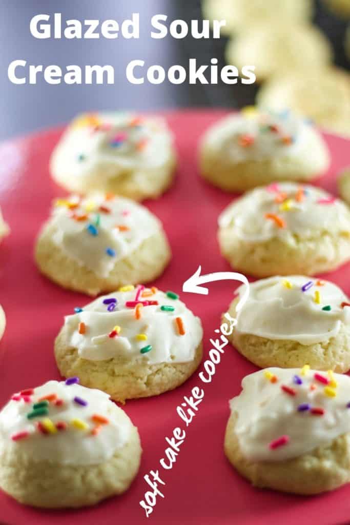 Glazed Sour Cream Cookies are soft and fluffy cake like cookies that are sure to become a favorite for holidays and parties all year around.