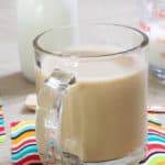 Easy Homemade Vanilla Coffee takes ordinary coffee to the next level and needs just four ingredients; coffee, milk, vanilla and brown sugar.