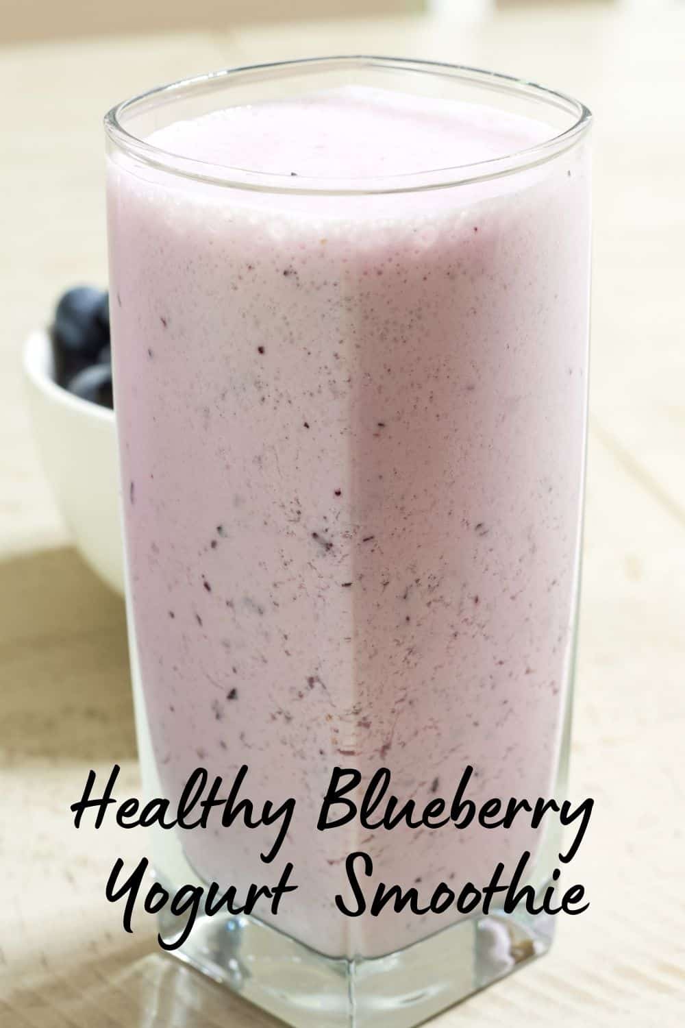 This five ingredient milk-based Healthy Blueberry Yogurt Smoothie features vanilla Greek yogurt and is as delicious as it is good for you! 