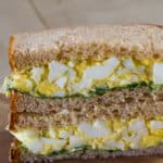 How to make a Classic Egg Salad sandwich with mayonnaise, grainy Dijon mustard, salt pepper and chives. An easy, simple and quick recipe.