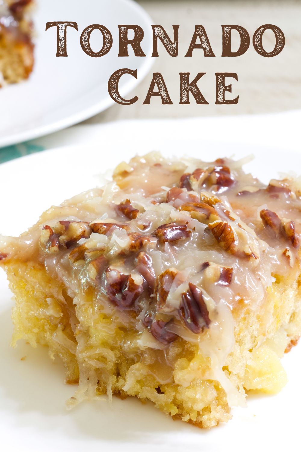 Our Tornado Cake recipe (Do Nothing) is a moist cake made with crushed pineapple and topped with a coconut pecan topping. Easy and delicious! #tornadocake #donothingcake #easydessert via @mindyscookingobsession