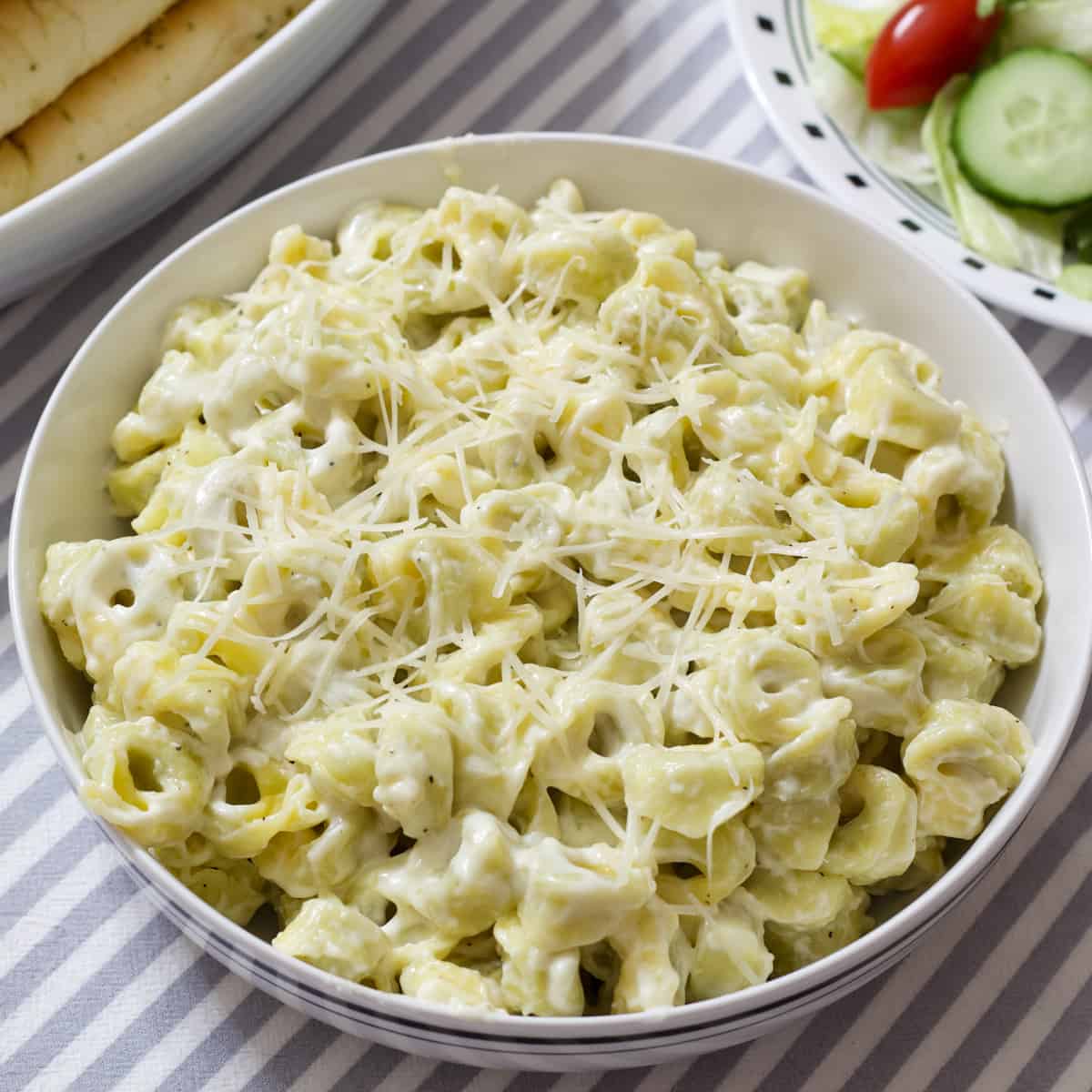 Cheese Tortellini in Creamy Marinara – A Couple Cooks