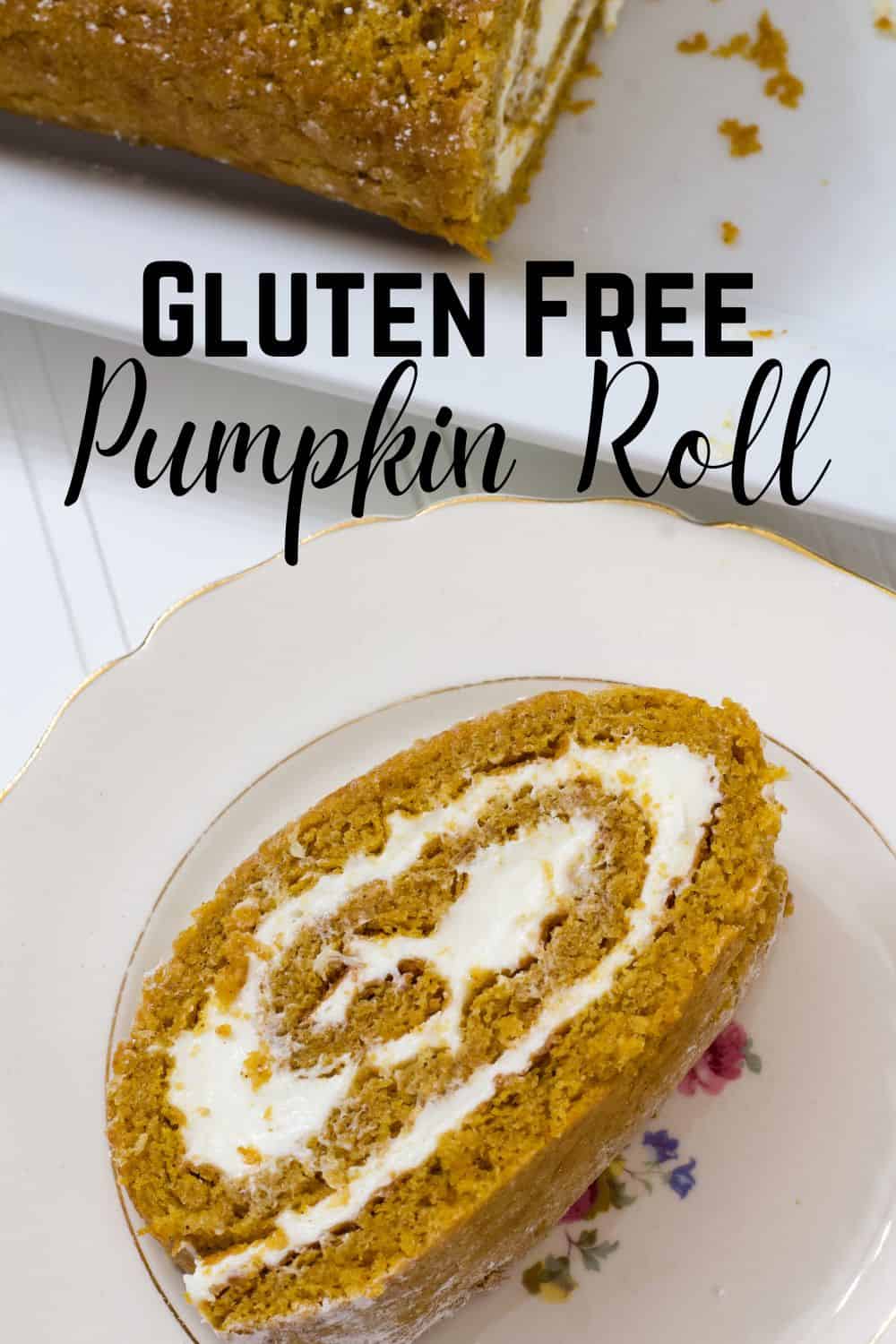 Gluten Free Pumpkin Roll recipe has a moist pumpkin cake and a delicious cream cheese filling. Plus it is so easy to make! via @mindyscookingobsession