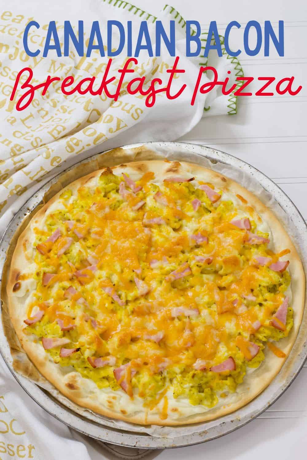Canadian Bacon Breakfast Pizza Recipe - Mindy's Cooking Obsession
