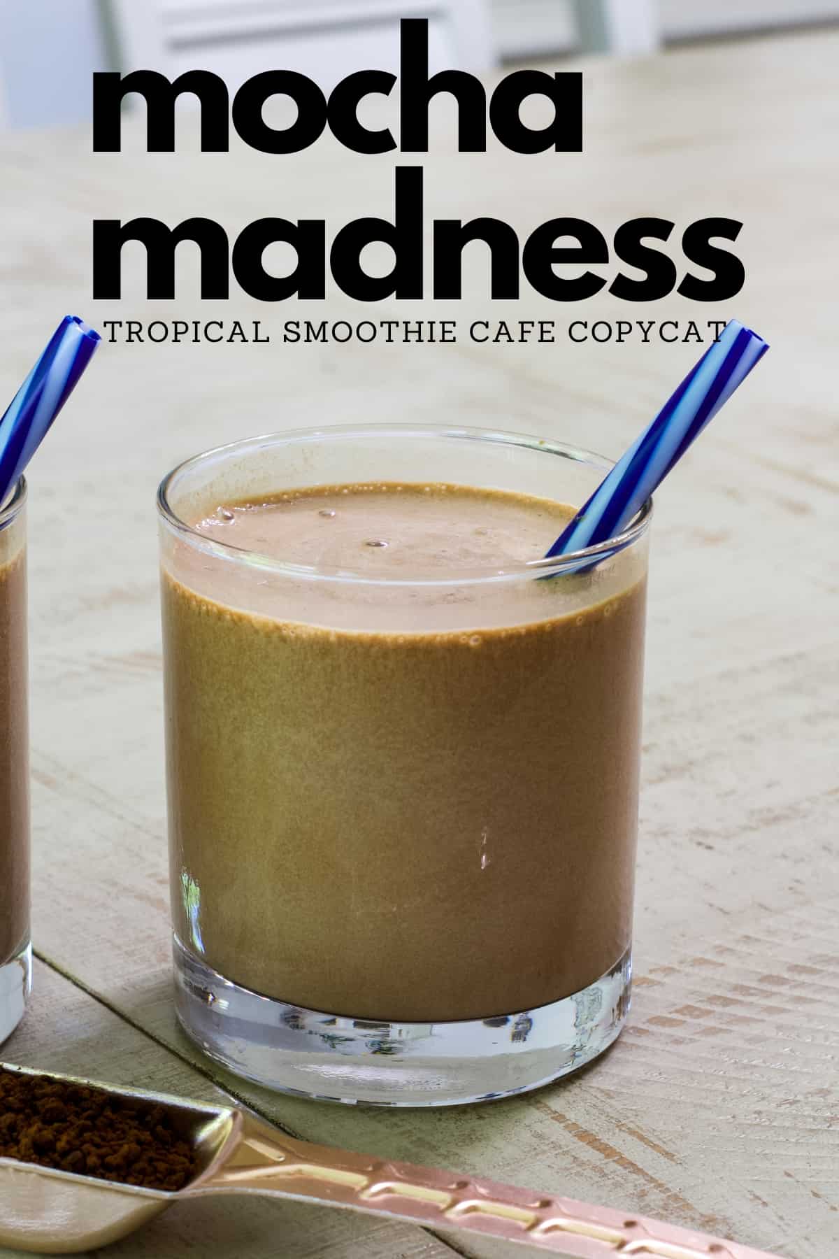 Easy Tropical Cafe Mocha Madness Smoothie Recipe only requires 4 ingredients and is a delicious and easy copycat of the restaurant's version. via @mindyscookingobsession