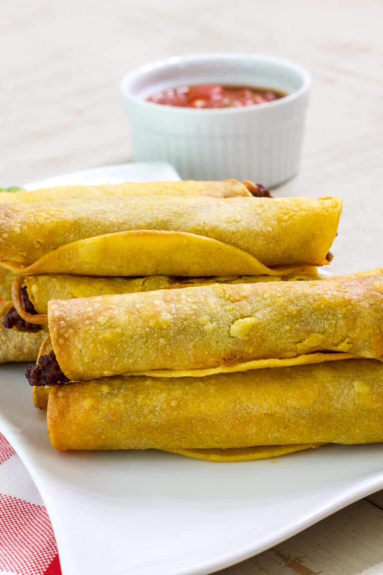Easy Homemade Air Fryer Ground Beef Taquitos Recipe Mindy's Cooking Obsession