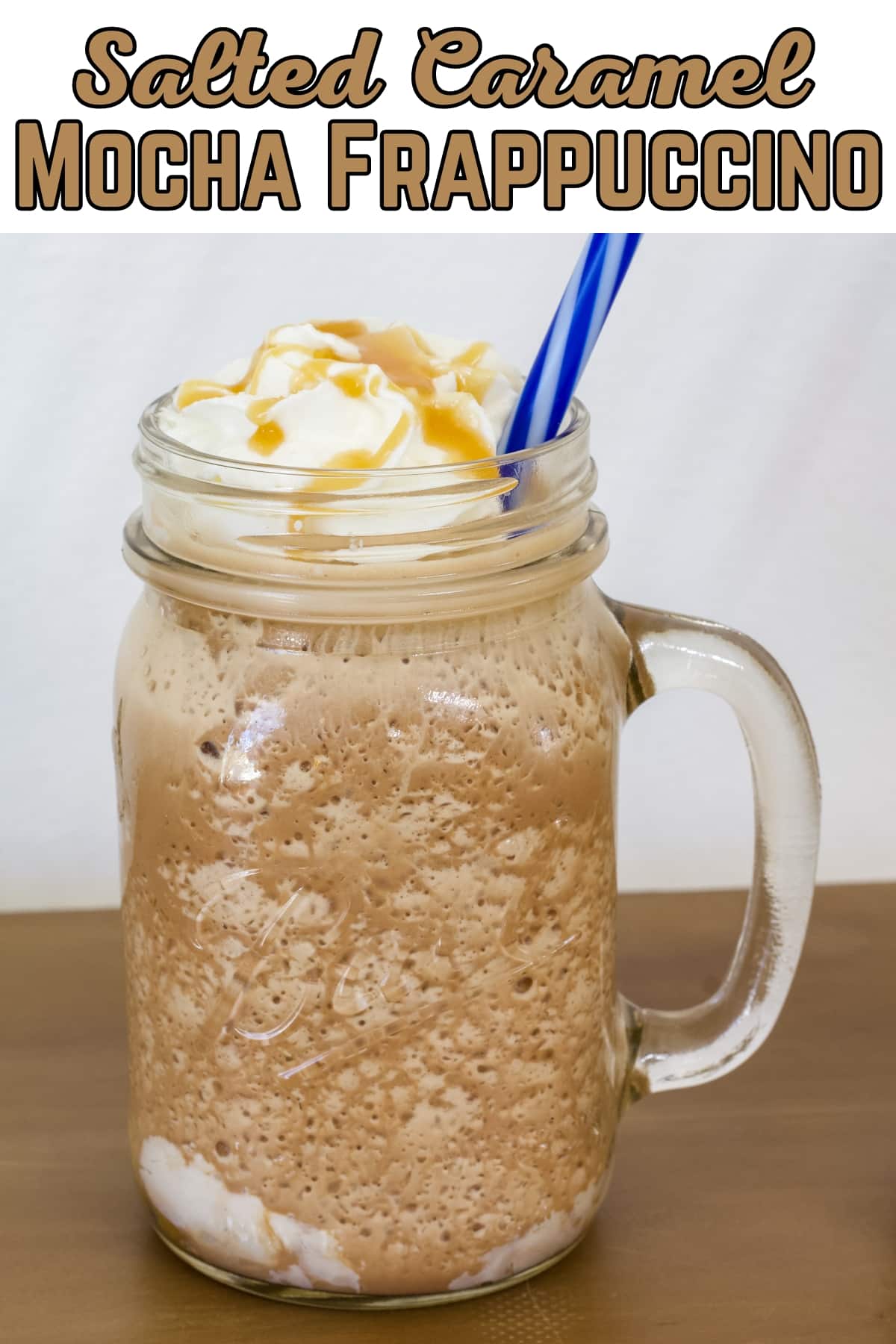Make your own copycat Starbucks Salted Caramel Mocha Frappuccino with this simple recipe. Find out the ingredients and instructions now! via @mindyscookingobsession