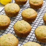 Feature image of several muffins on a black wire rack.