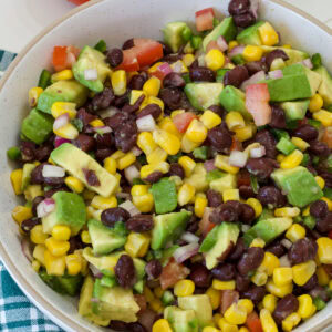 Feature image of the finished salad in a serving bowl.