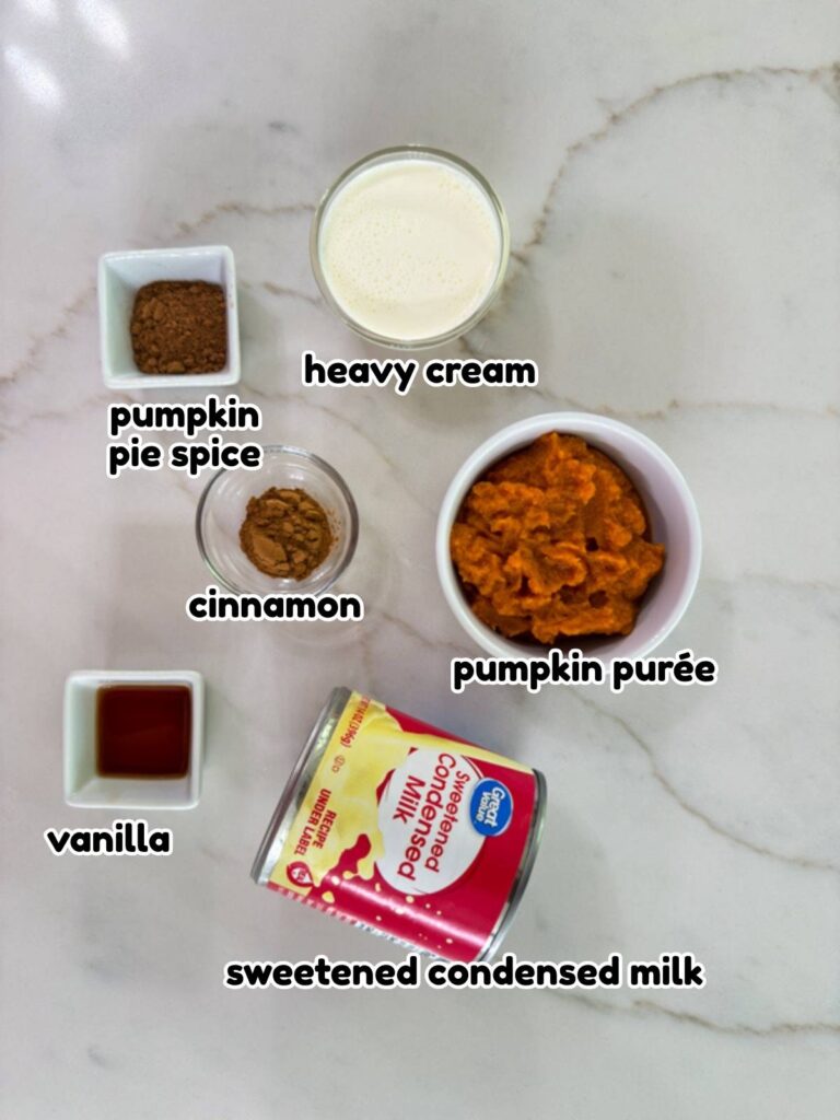 All of the ingredients needed to make the homemade copycat Starbucks Pumpkin Sauce recipe.